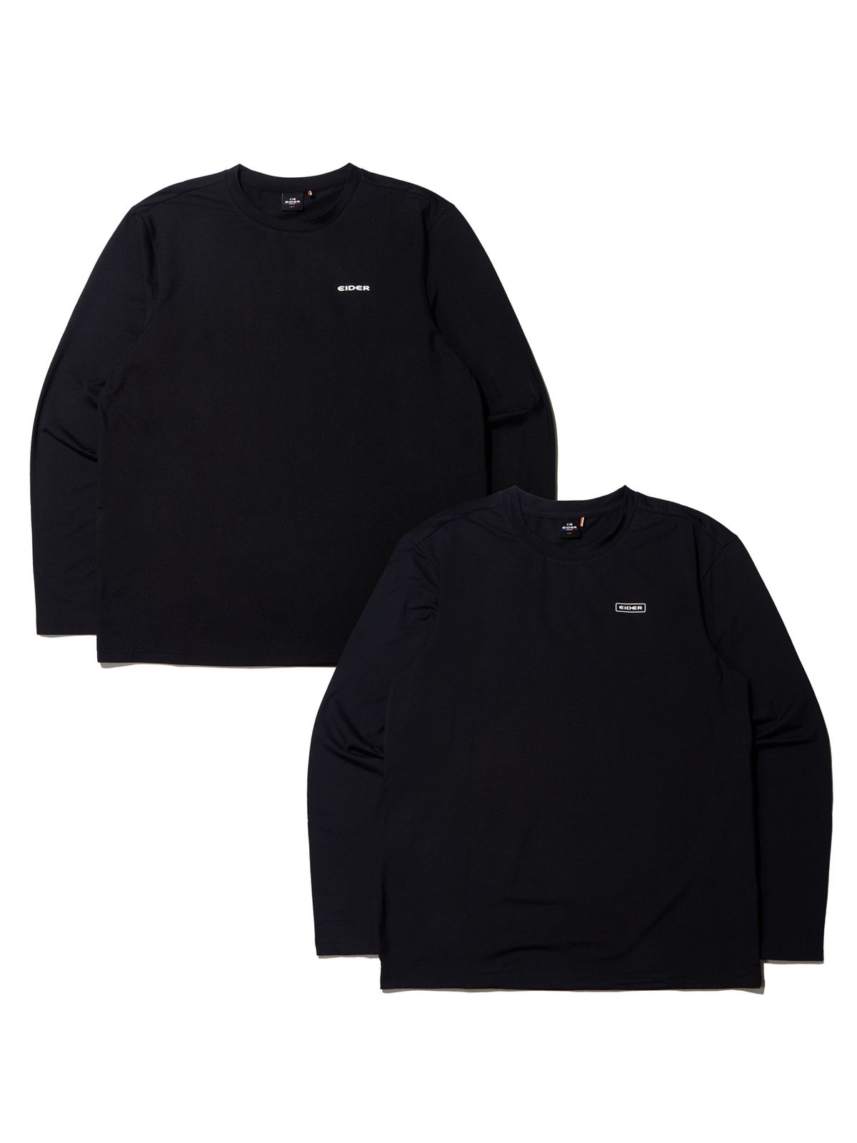 아이더(EIDER) POP 2 PACK α 긴팔 라운드 티셔츠_Black