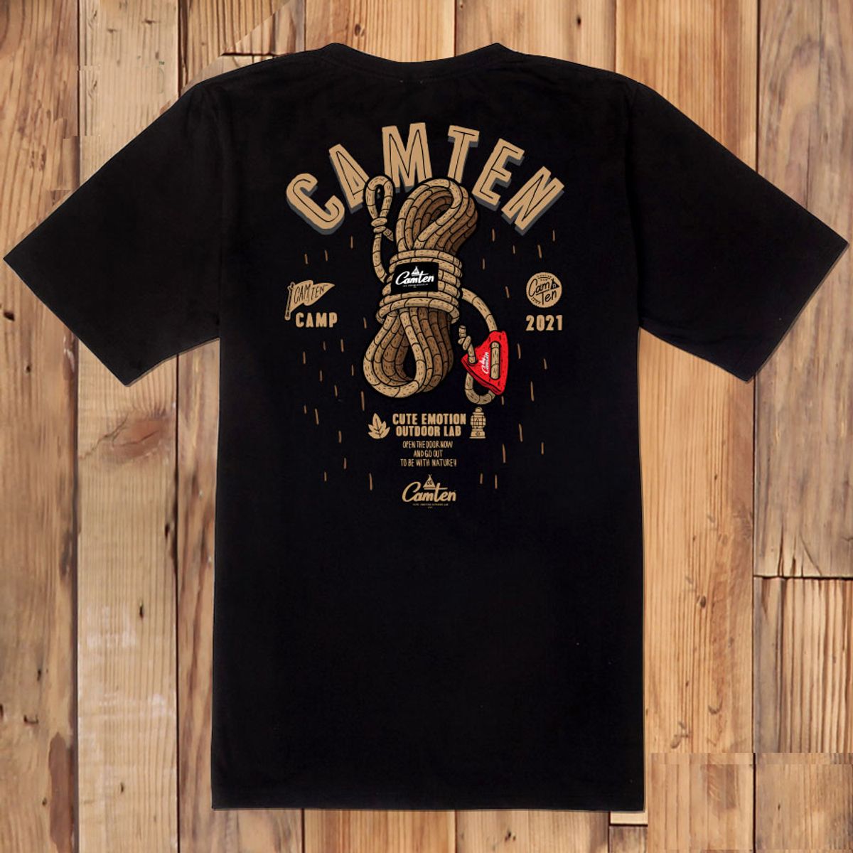 돌돌(DOLDOL) Camten-tshirts-45 감성 캠핑 브랜드 캠텐 캐릭터 그래픽 티셔츠 반팔티