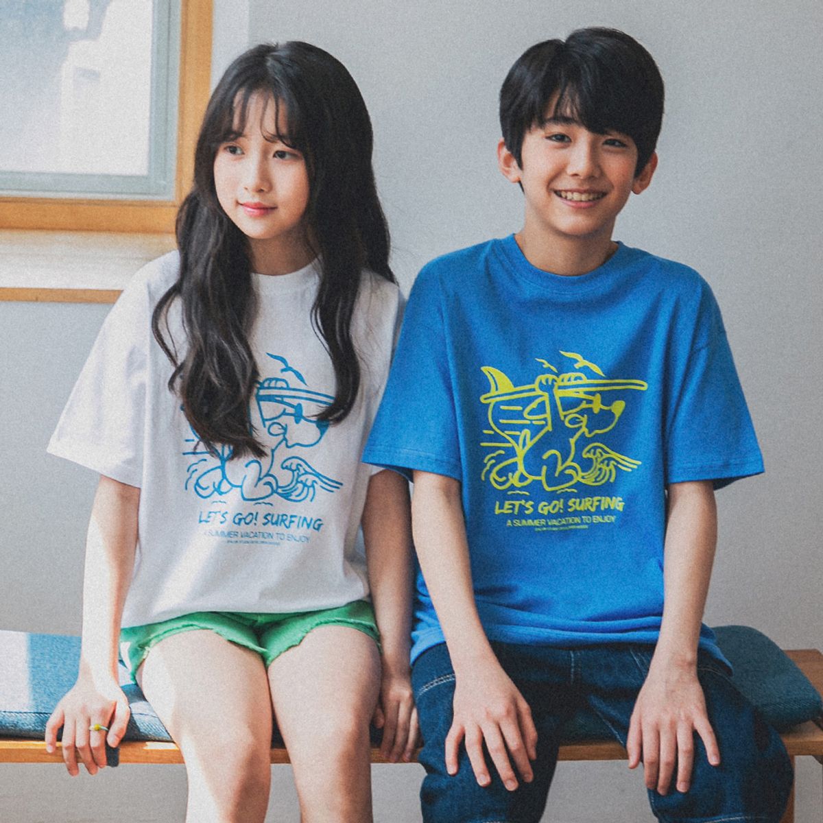 앨빈클로 주니어(ALVINCLO JUNIOR) 서핑 도그 반팔 티셔츠 J24265 3컬러