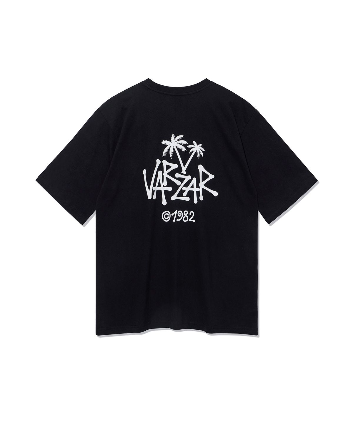 바잘(VARZAR) 팜트리 로고 반팔 티셔츠 블랙
