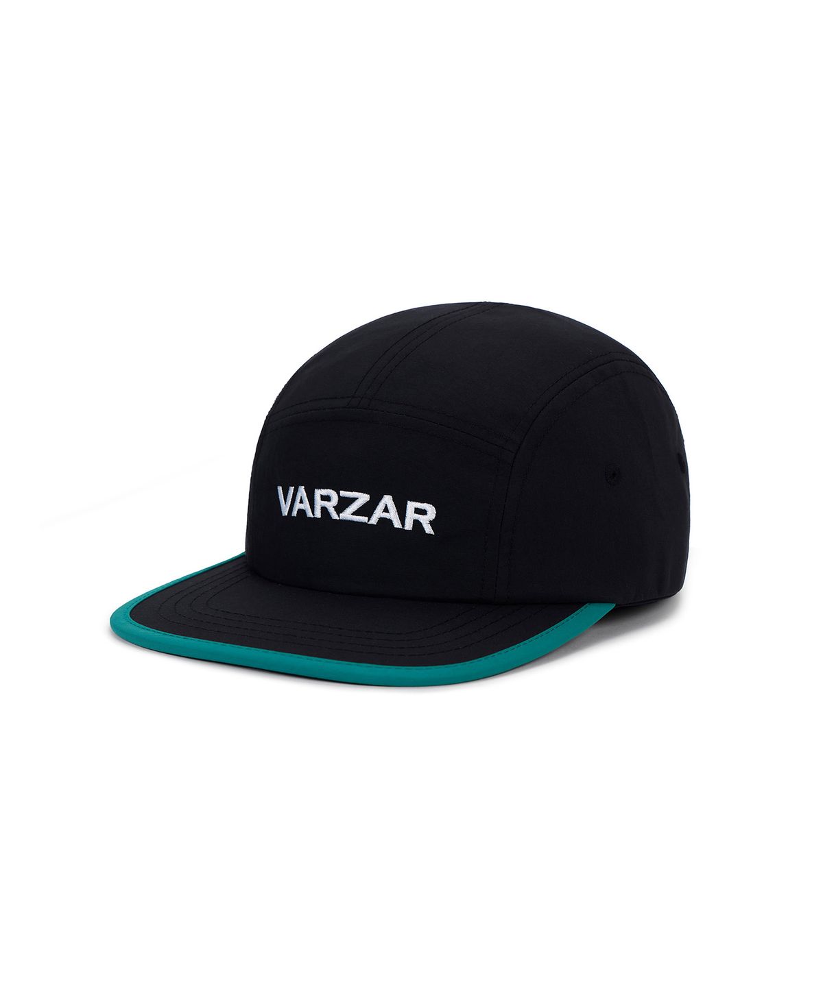 바잘(VARZAR) 로고 투톤 캠프캡 블랙