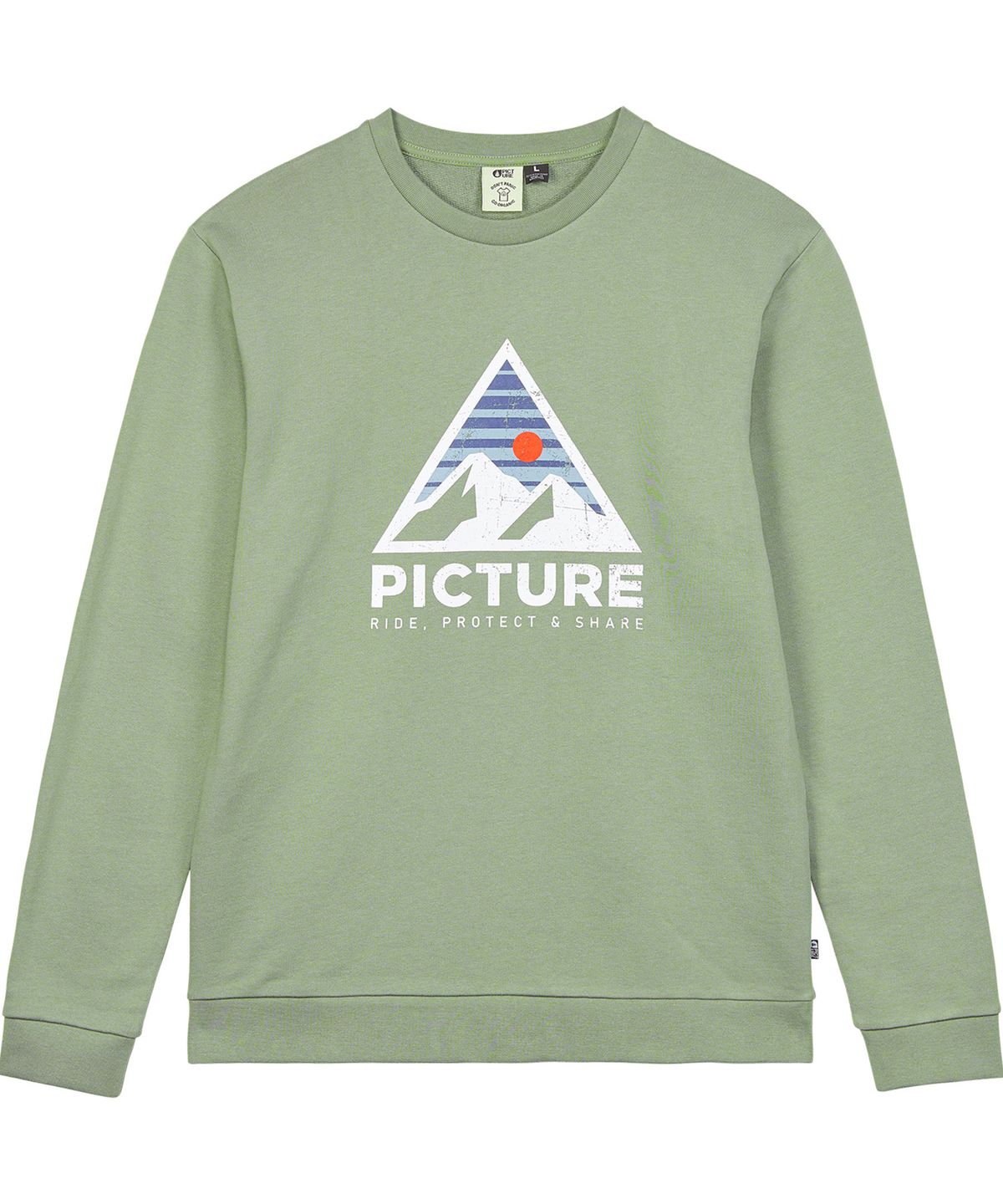 픽쳐오가닉클로딩(PICTURE ORGANIC CLOTHING) 어쎈틱 크루 맨투맨 (그린스프레이)