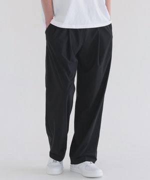 쿨 스판 원 턱 와이드 트레이닝 팬츠 (블랙)