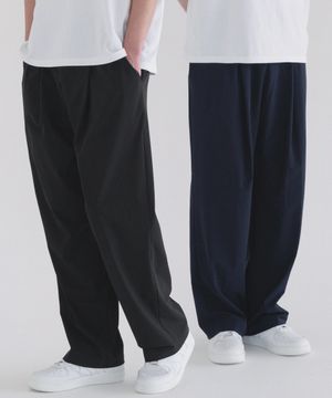 [2 PACK] 쿨 스판 원 턱 와이드 트레이닝 팬츠 (2color)