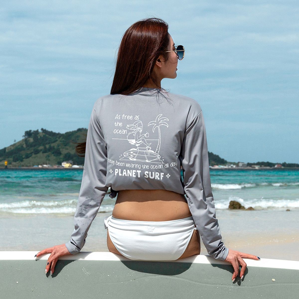 플래닛서프(PLANETSURF) 여성 루즈핏 래쉬가드 PS039GUWT