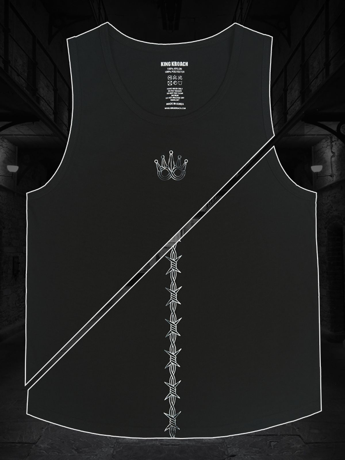 킹크로치(KING KROACH) BARBED WIRE SLEEVELESS