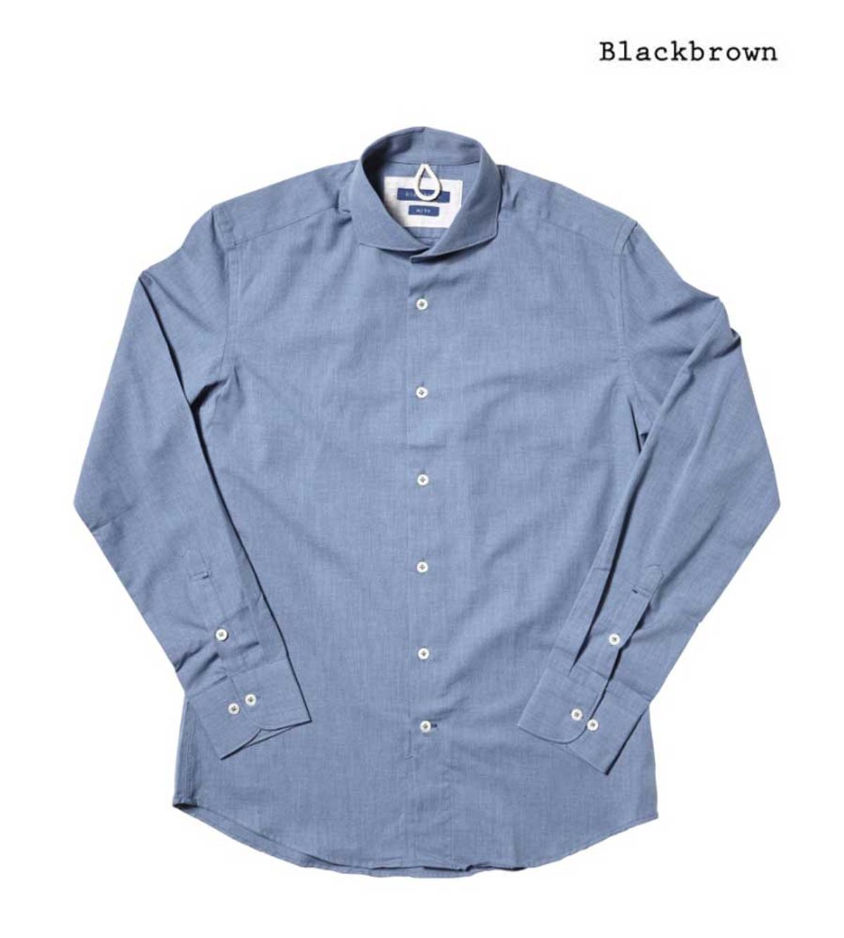 블랙브라운(BLACKBROWN) (LEGGIUNO) 도비워싱 코튼셔츠 [BLUE]