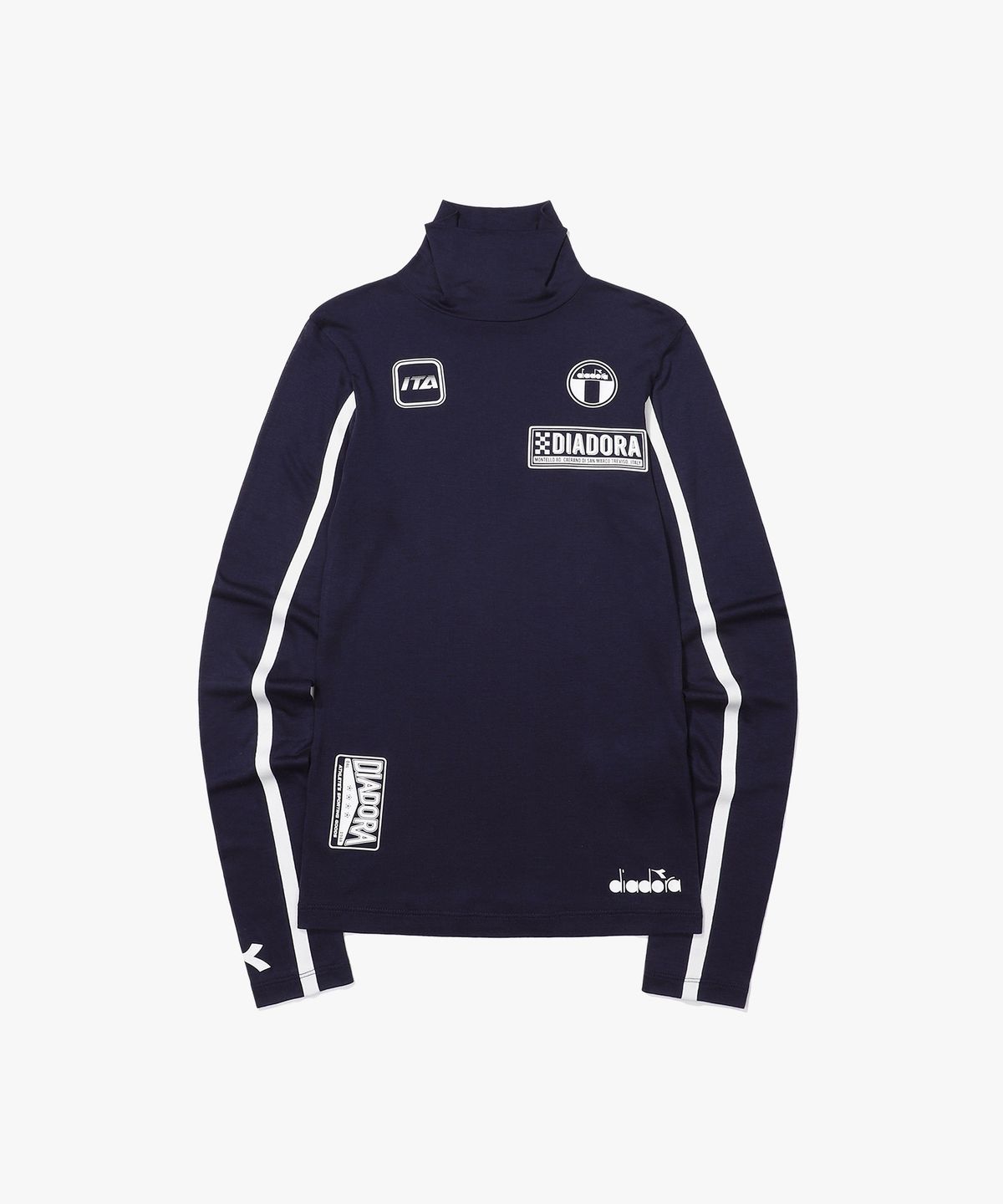 디아도라(diadora) 피트크루 하이넥 롱슬리브 우먼 BLUE