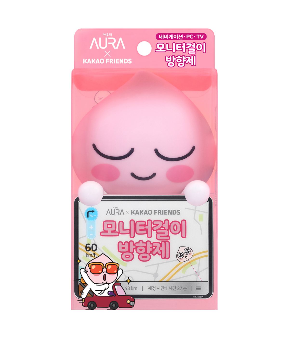 아우라(AURA) 카카오 모니터걸이 방향제 어피치4.5ml 윌유메리미향 1개