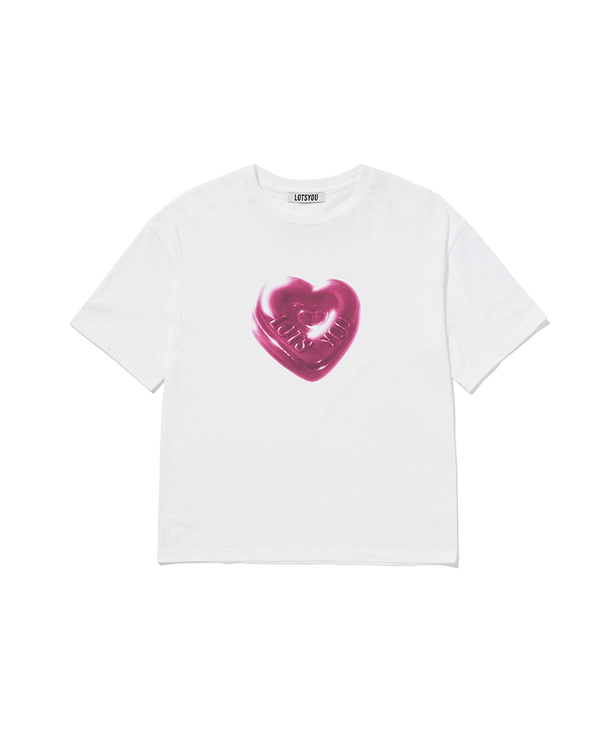 라츠유(LOTSYOU) lotsyou_Heart Candy Regular T-shirt ver.2 Pink