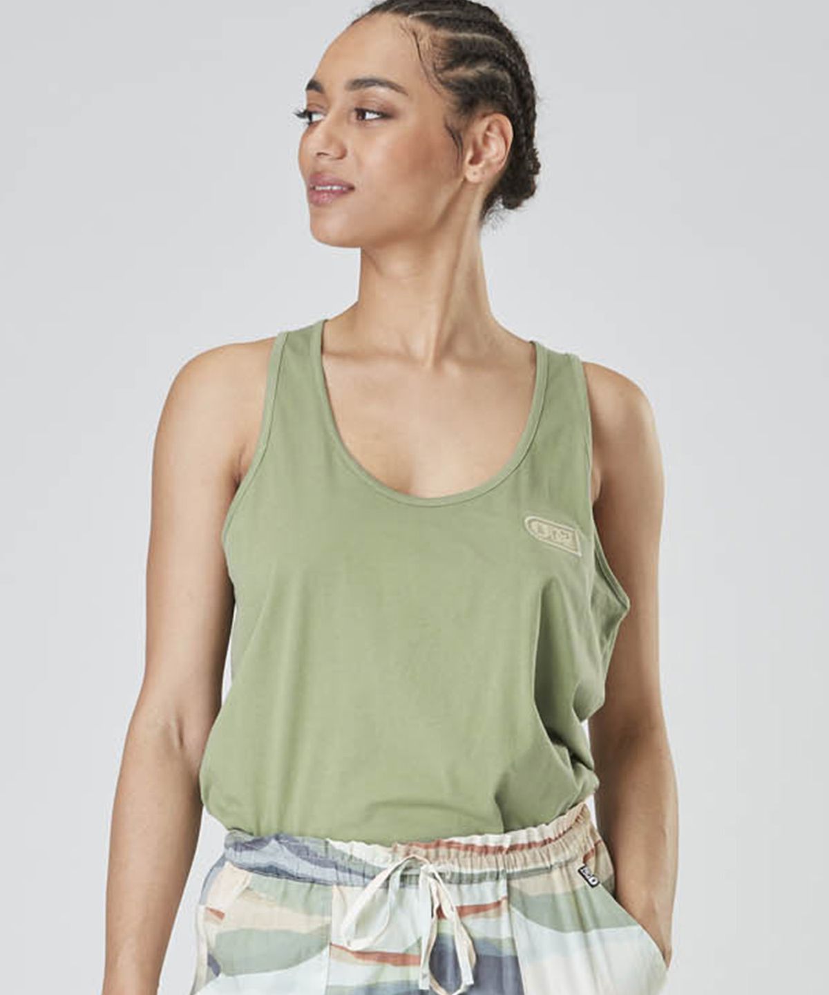 픽쳐오가닉클로딩(PICTURE ORGANIC CLOTHING) 로니 탱크탑 나시 (그린스프레이)