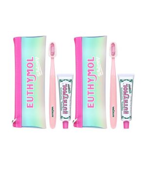 화이트닝 여행용 세트 (치약40g+칫솔1+파우치) x 2개