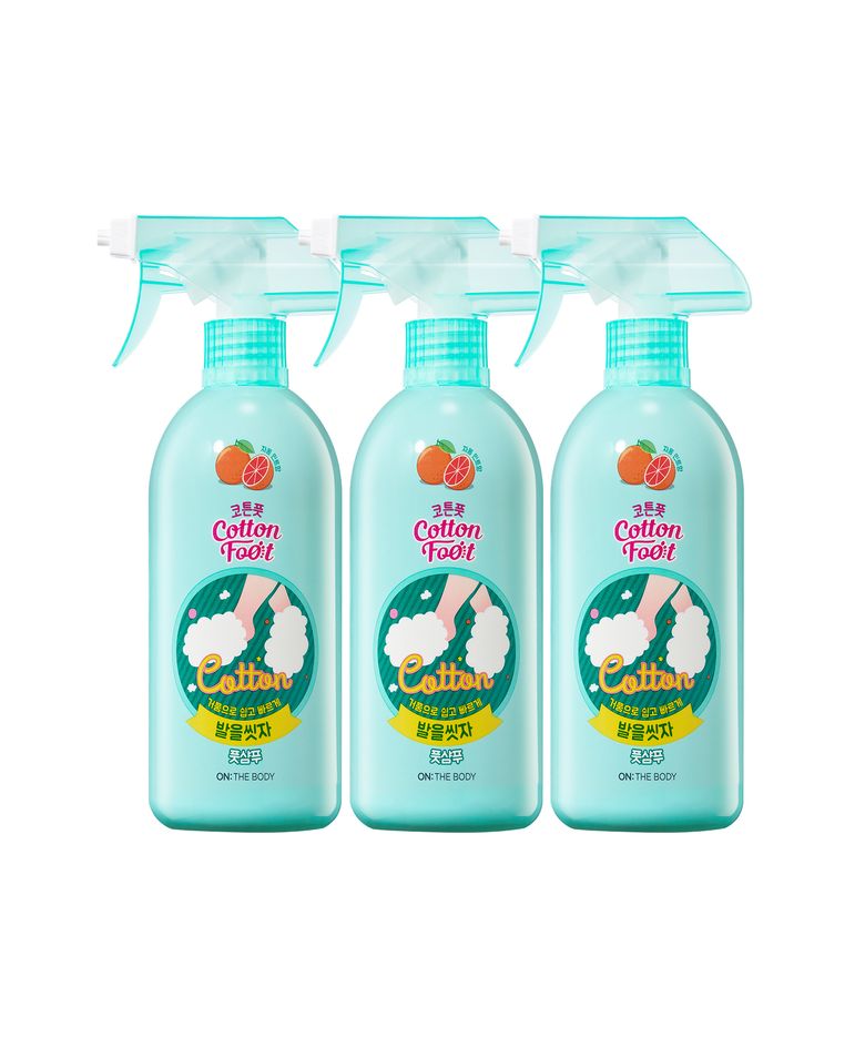 코튼풋 발을씻자 풋샴푸 자몽 385ml 3개