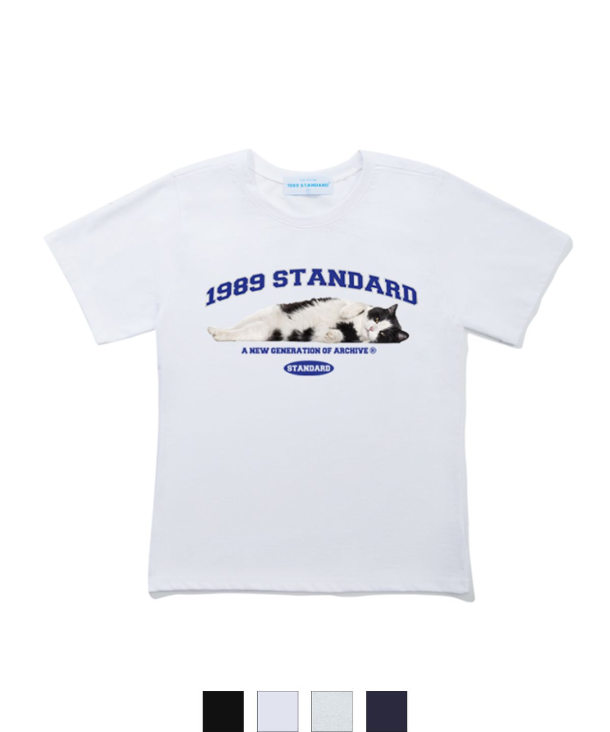 1989스탠다드(1989STANDARD) ARCH CHARMING CAT 우먼 슬림핏 반팔(SWSSTD-0040)