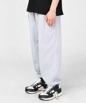 나일론 스트링 와이드 팬츠 - GRAY