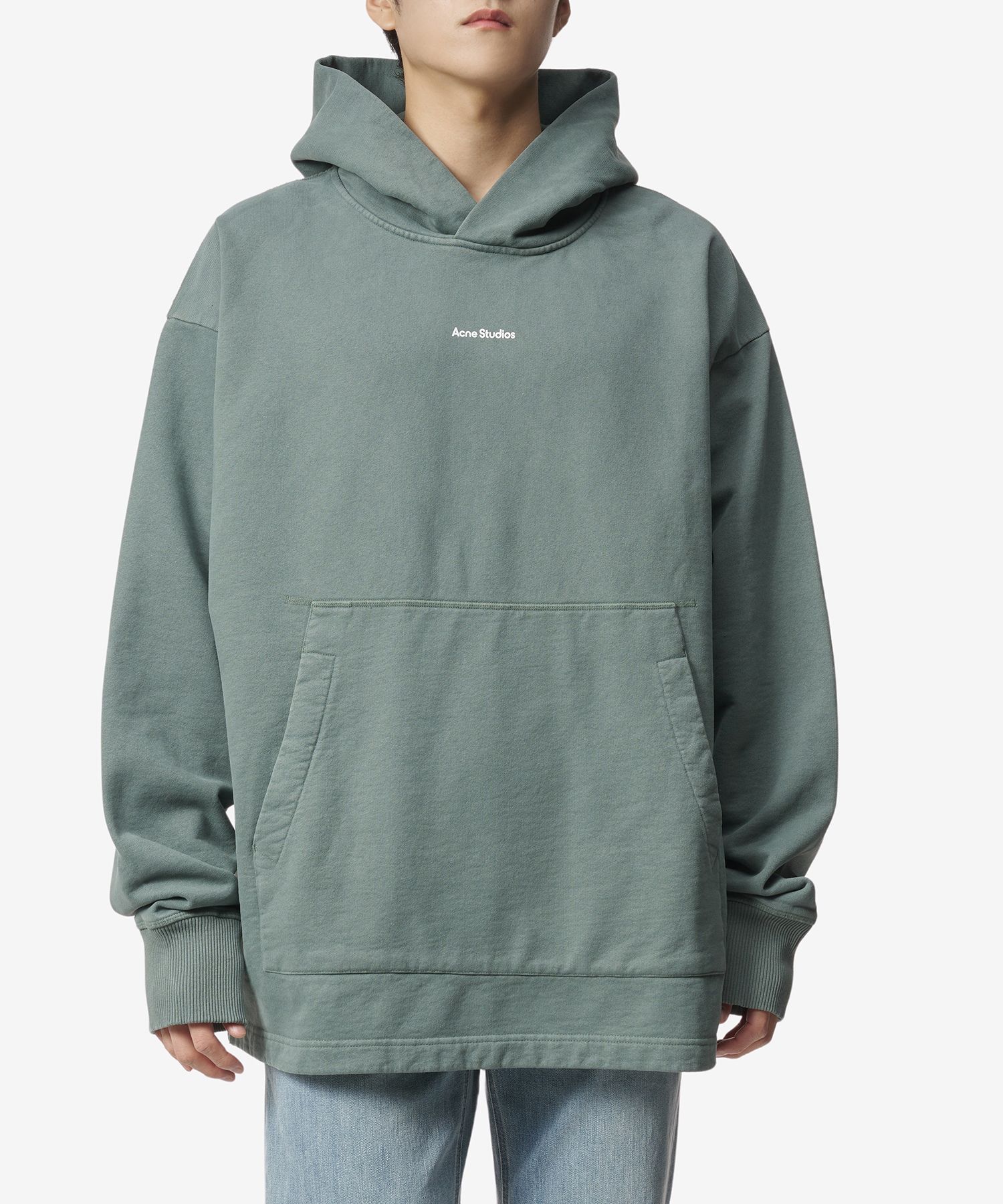 MUSINSA | ACNE STUDIOS Men's Logo Hoodie - Cedar Green