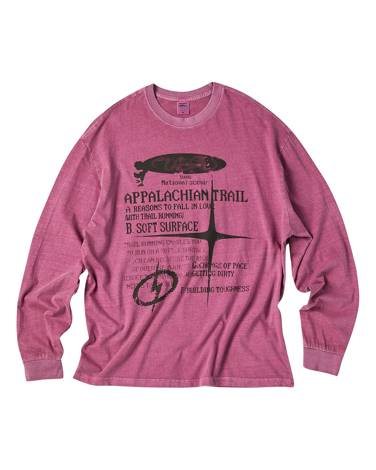 ★TRAVEL★ Reason Trail Pigment Long Sleeve Cream REASON TRAIL SLUB PIGMENT OVER FIT TEE CREAM - TRAVEL | 60