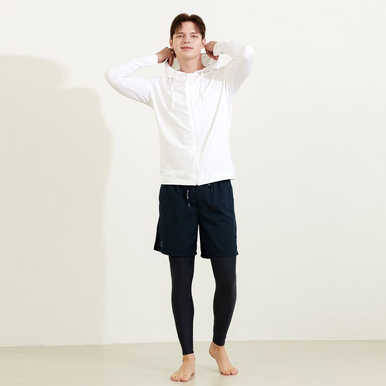 남성 매쉬포인트 후드집업 반바지레깅스 세트 BEM-W918G