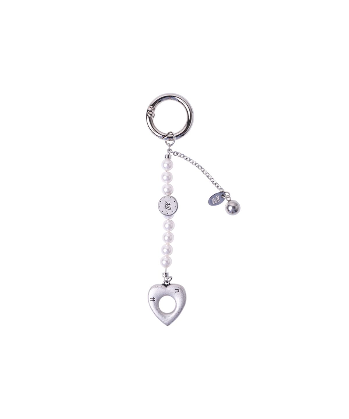 엔프프(NFF) heart charm key ring