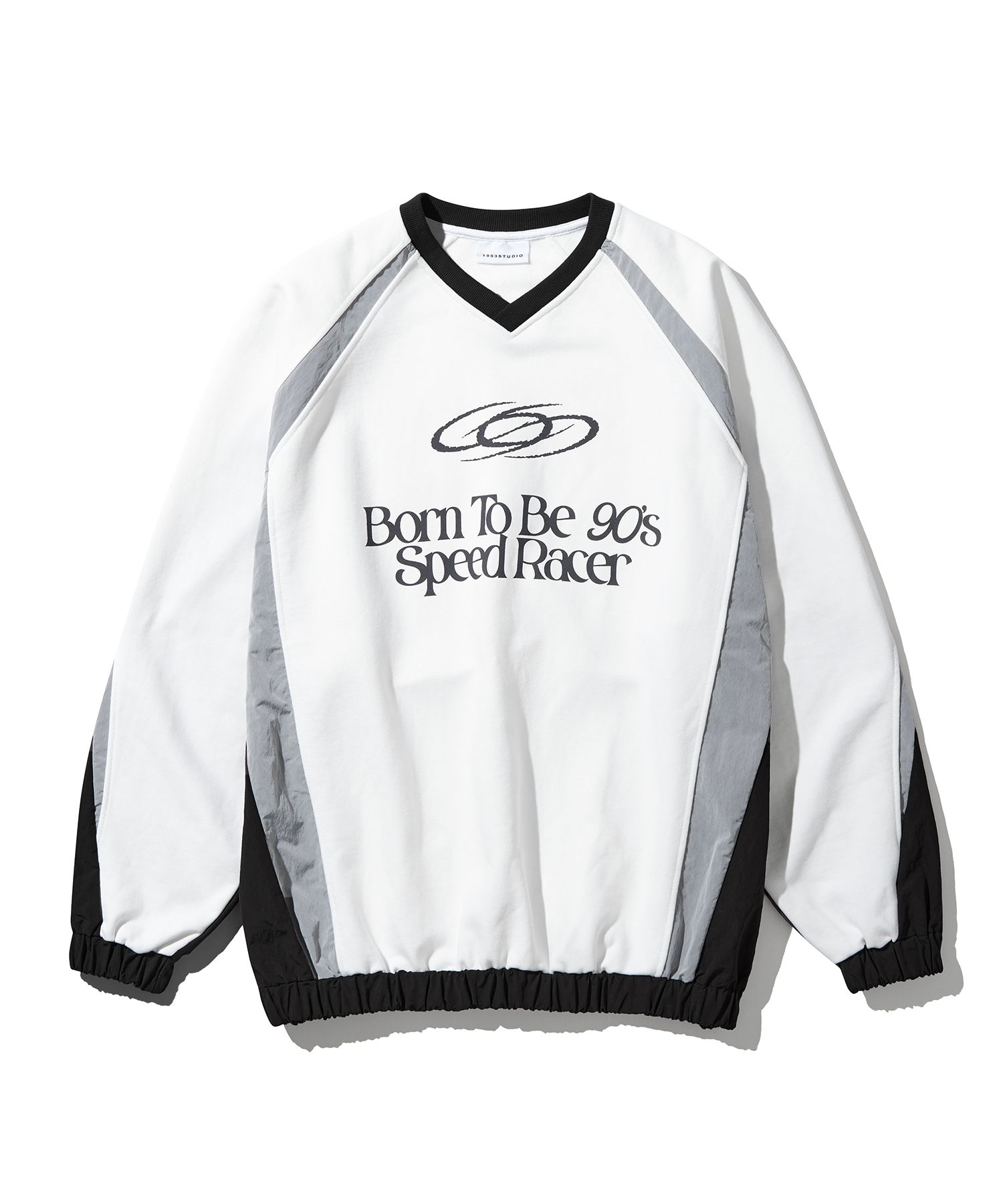 MUSINSA公式 | 1993STUDIO Speed Racer Reglan Sweatshirt_White