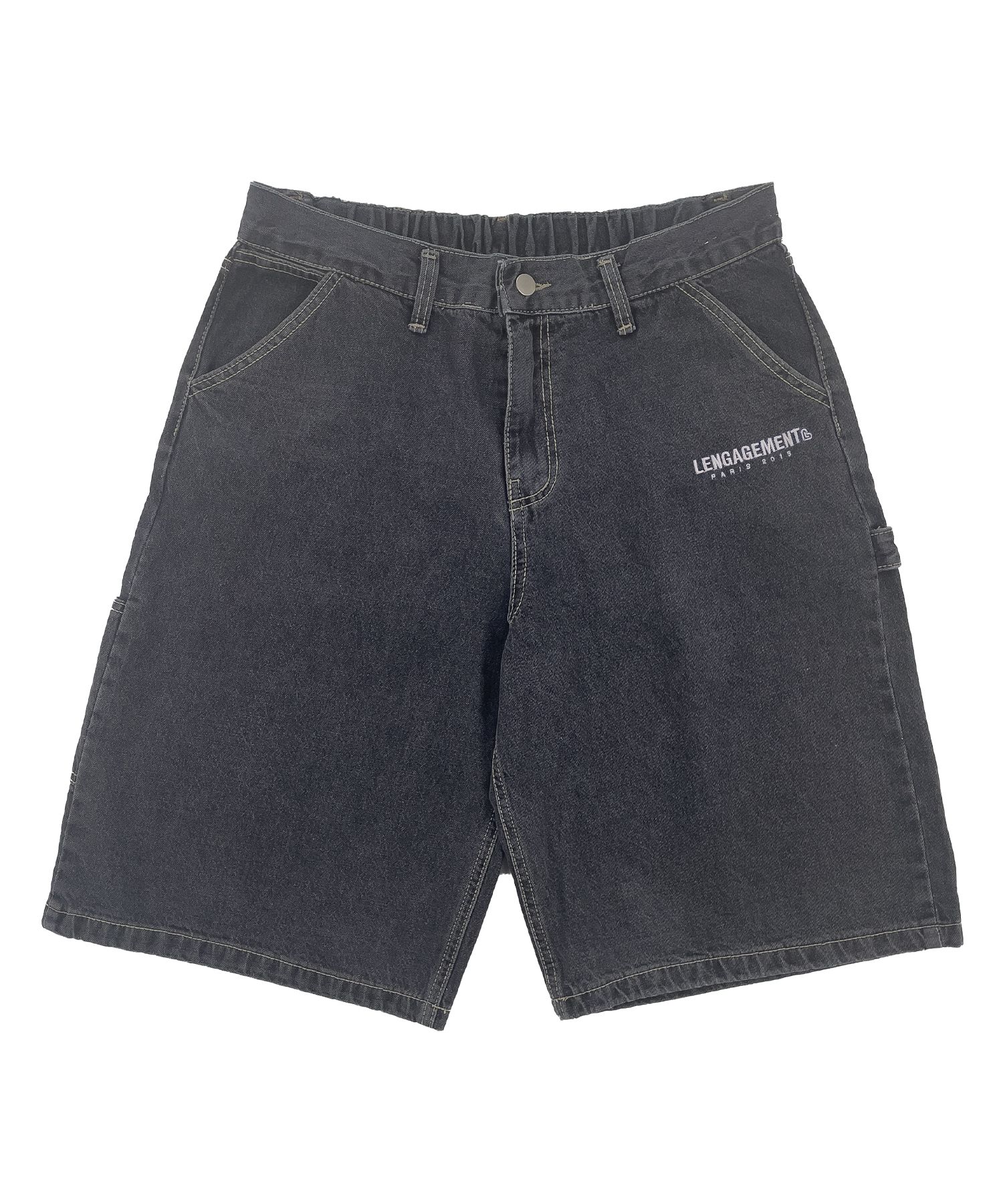 【mnem】Carpenter Bermuda Denim Pants MUSINSA | LENGAGEMENT Carpenter Bermuda Denim Half Pants [Black]