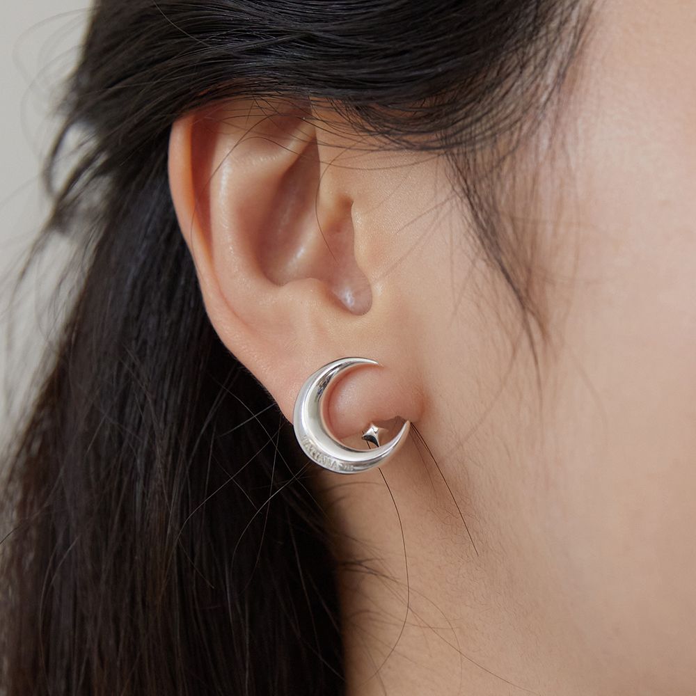 ★TATIANA★ Silver 925 New Moon Ear Jacket Earrings EC3035 5 MUSINSA公式 | TATIANA (Silver 925) New Moon Ear Jacket