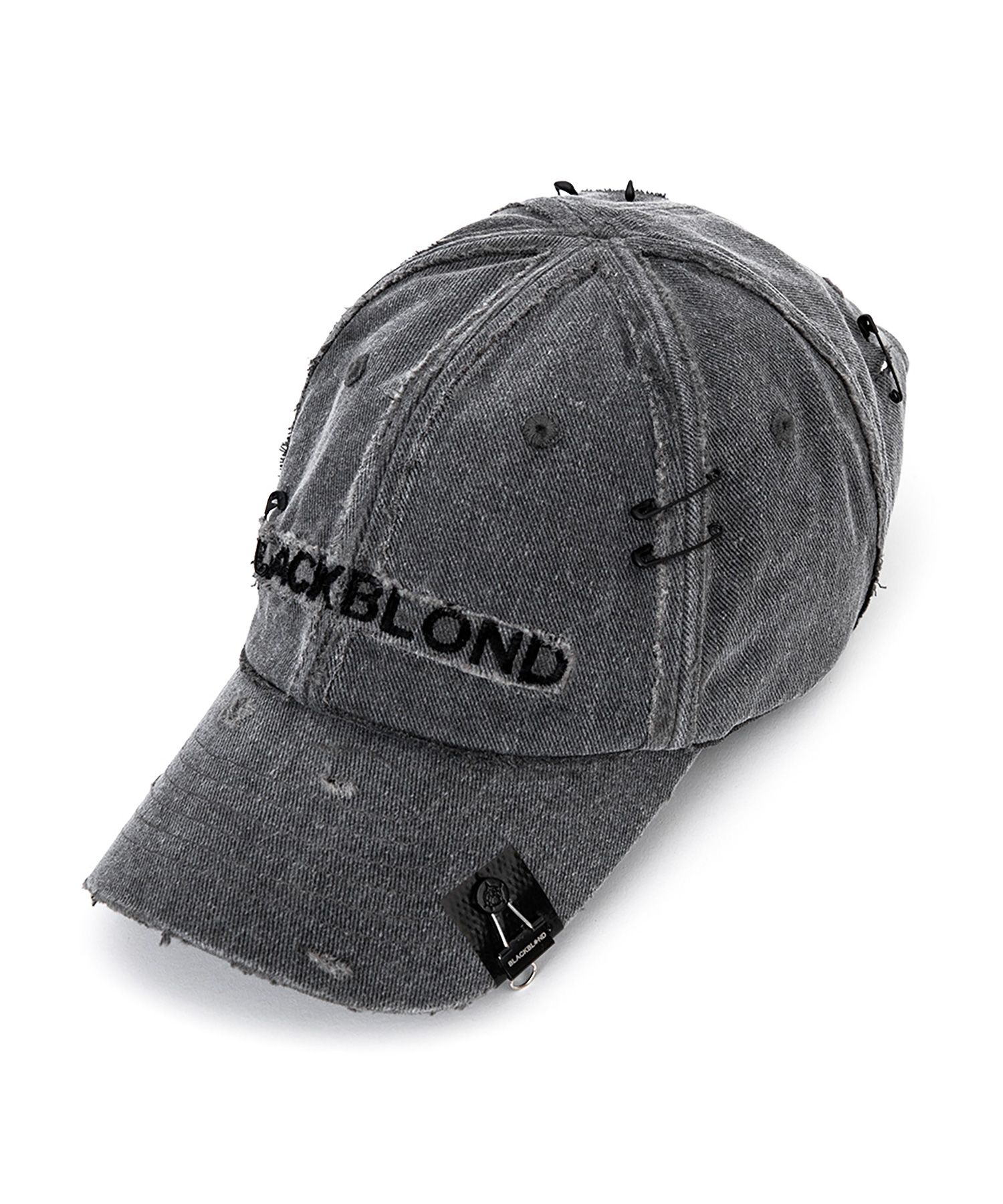 BLACKBLONDのBBD Cross Damage Custom Denim Cap 全3色 BBD Cross Damage Custom Denim Cap (Black) - BLACKBLOND | 60