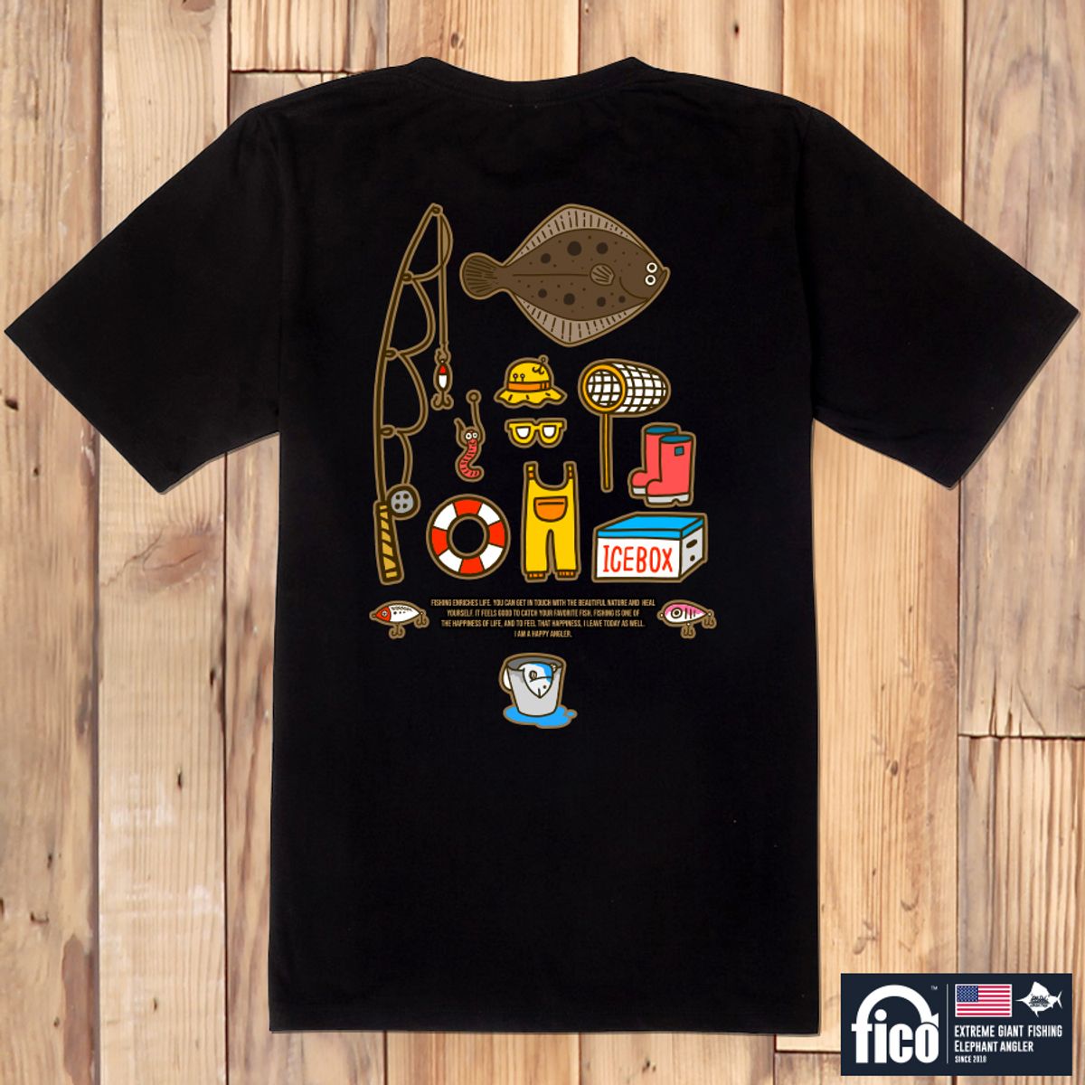 돌돌(DOLDOL) FICO_tshirts-238 익스트림 낚시 브랜드 피코 시즌2 캐릭터 그래픽 디자인 티셔츠