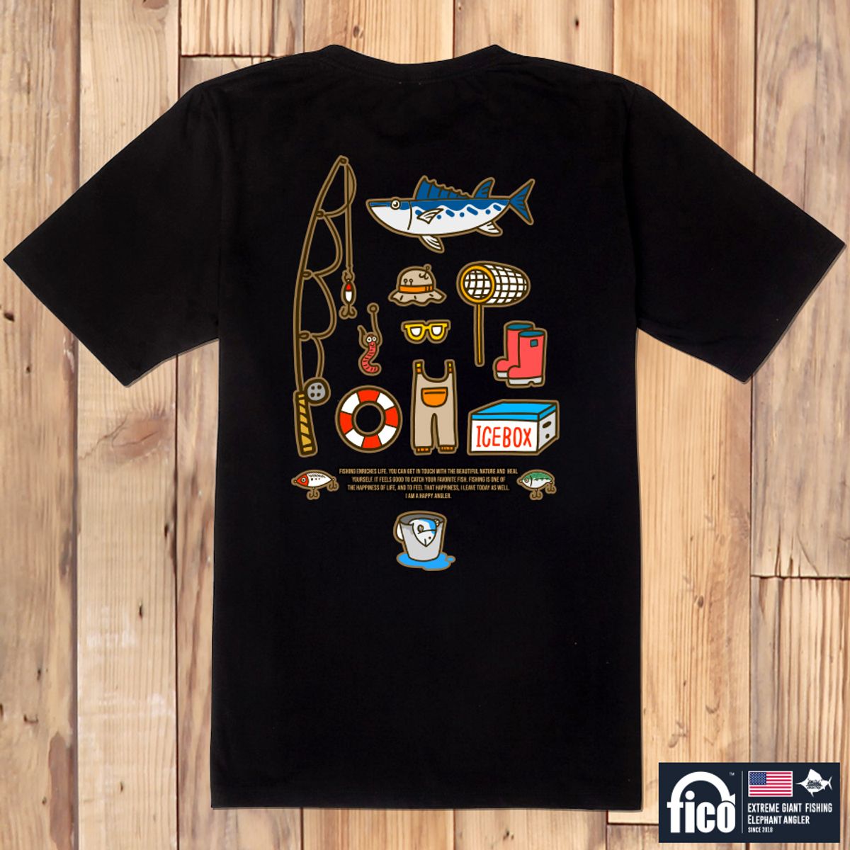 돌돌(DOLDOL) FICO_tshirts-239 익스트림 낚시 브랜드 피코 시즌2 캐릭터 그래픽 디자인 티셔츠