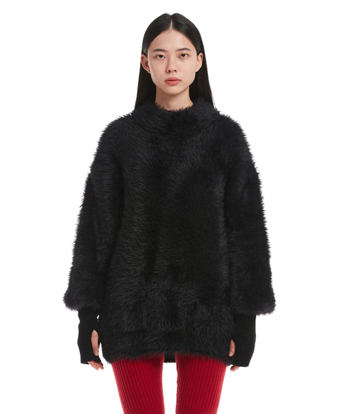 트렁크프로젝트(TRUNK PROJECT) Black Brushed Knit Sweater