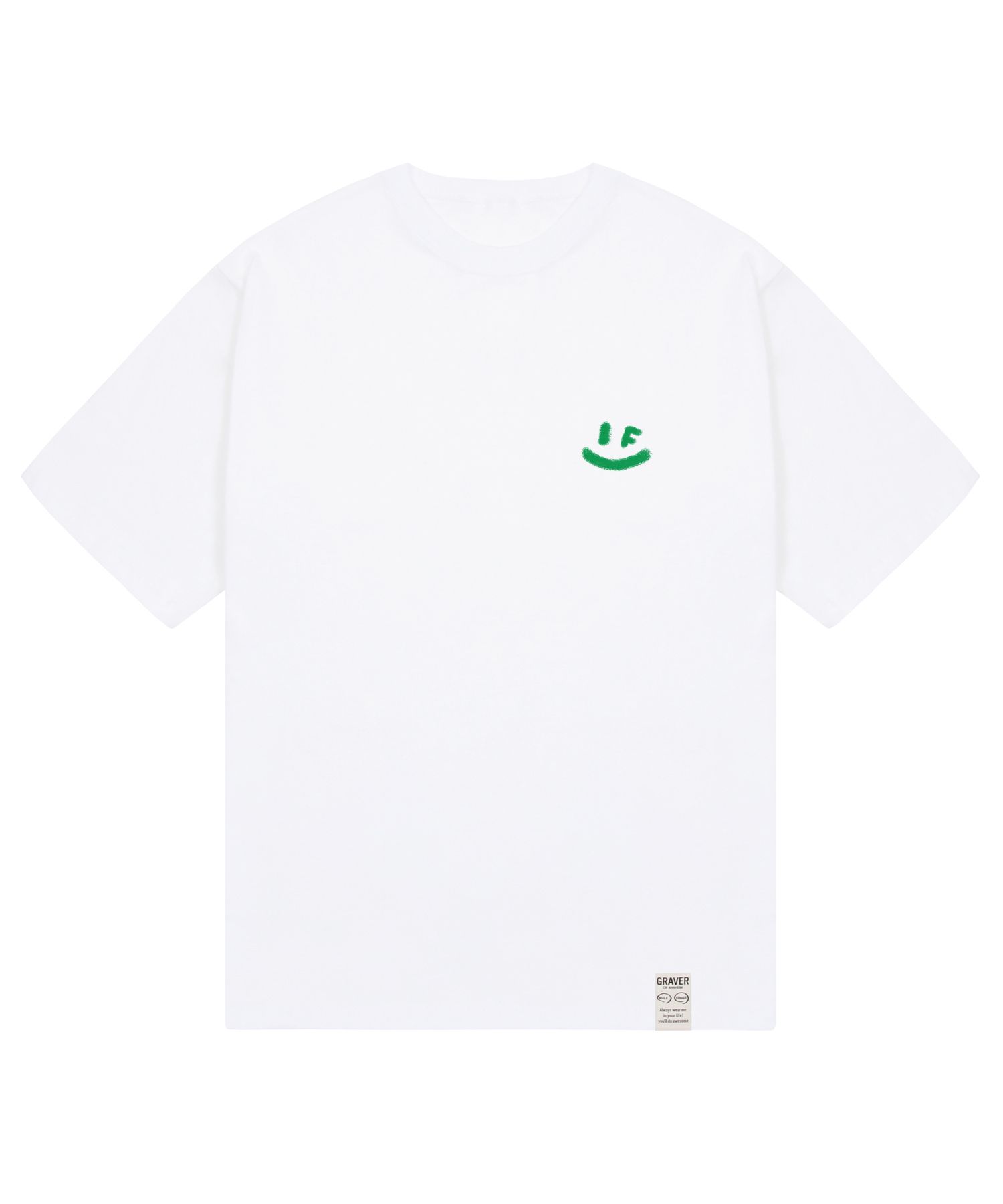 MUSINSA | GRAVER [UNISEX] Spray Small Drawing Smile Short