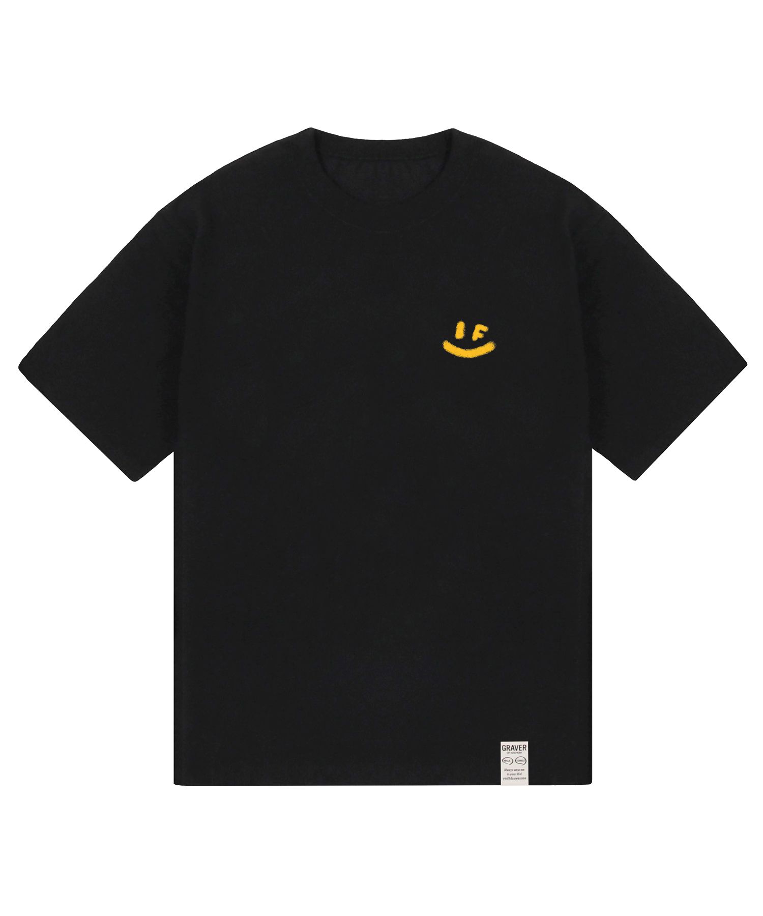 [GRAVER]★SPRAY SMALL DRAWING SMILE SWEATSHIRT MUSINSA | GRAVER [UNISEX] Spray Small Drawing Smile Short