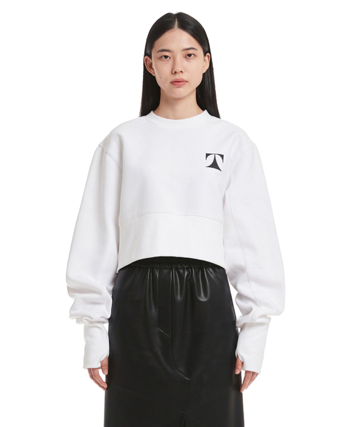 트렁크프로젝트(TRUNK PROJECT) White T Logo Sweatshirt