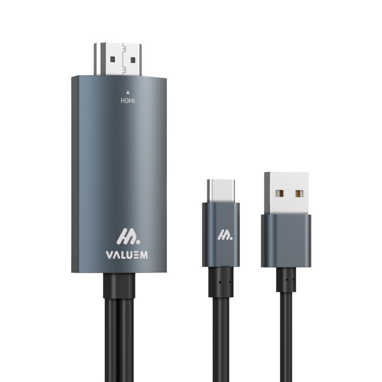 4K C to HDMI USB 미러링 모니터 TV 화면 확장 케이블
