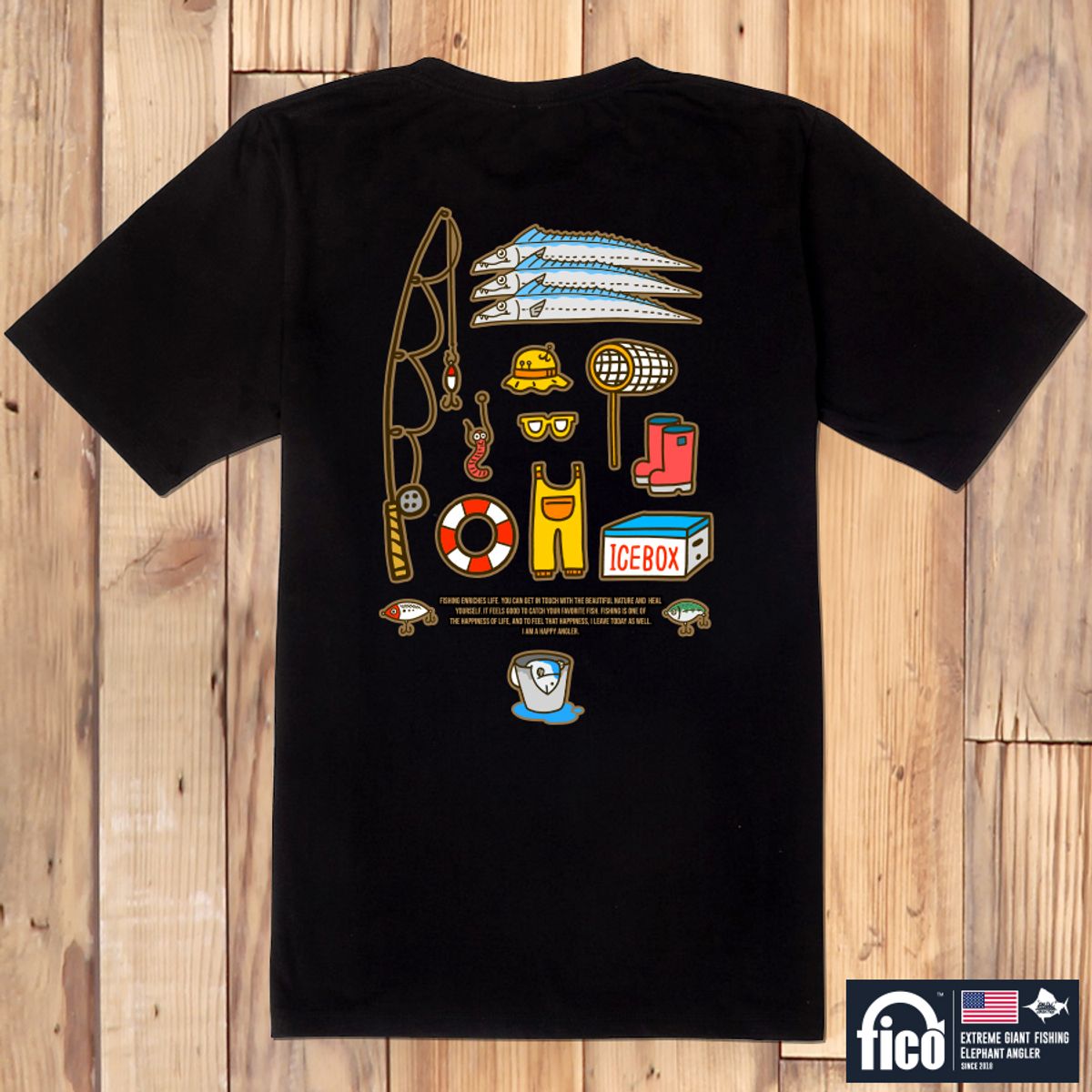 돌돌(DOLDOL) FICO_tshirts-240 익스트림 낚시 브랜드 피코 시즌2 캐릭터 그래픽 디자인 티셔츠