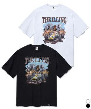 주니어 THRILLING 빈티지 프린팅 오버핏 반팔티 JT-J347