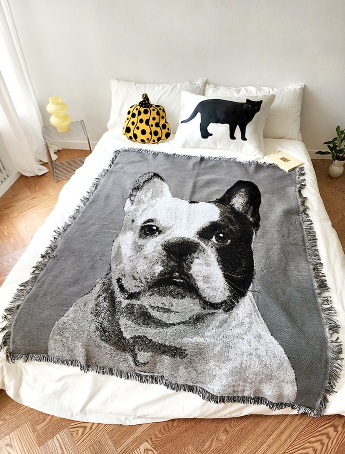 블랑쉬하우스(BLANCHE HOUSE) 블랑쉬 프렌치불도그 블랭킷 캠핑 담요