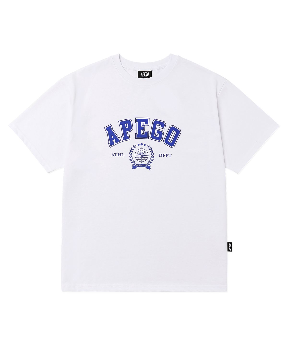 아페고 스포츠(APEGO SPORTS) 아치로고 오버핏 반팔티 화이트