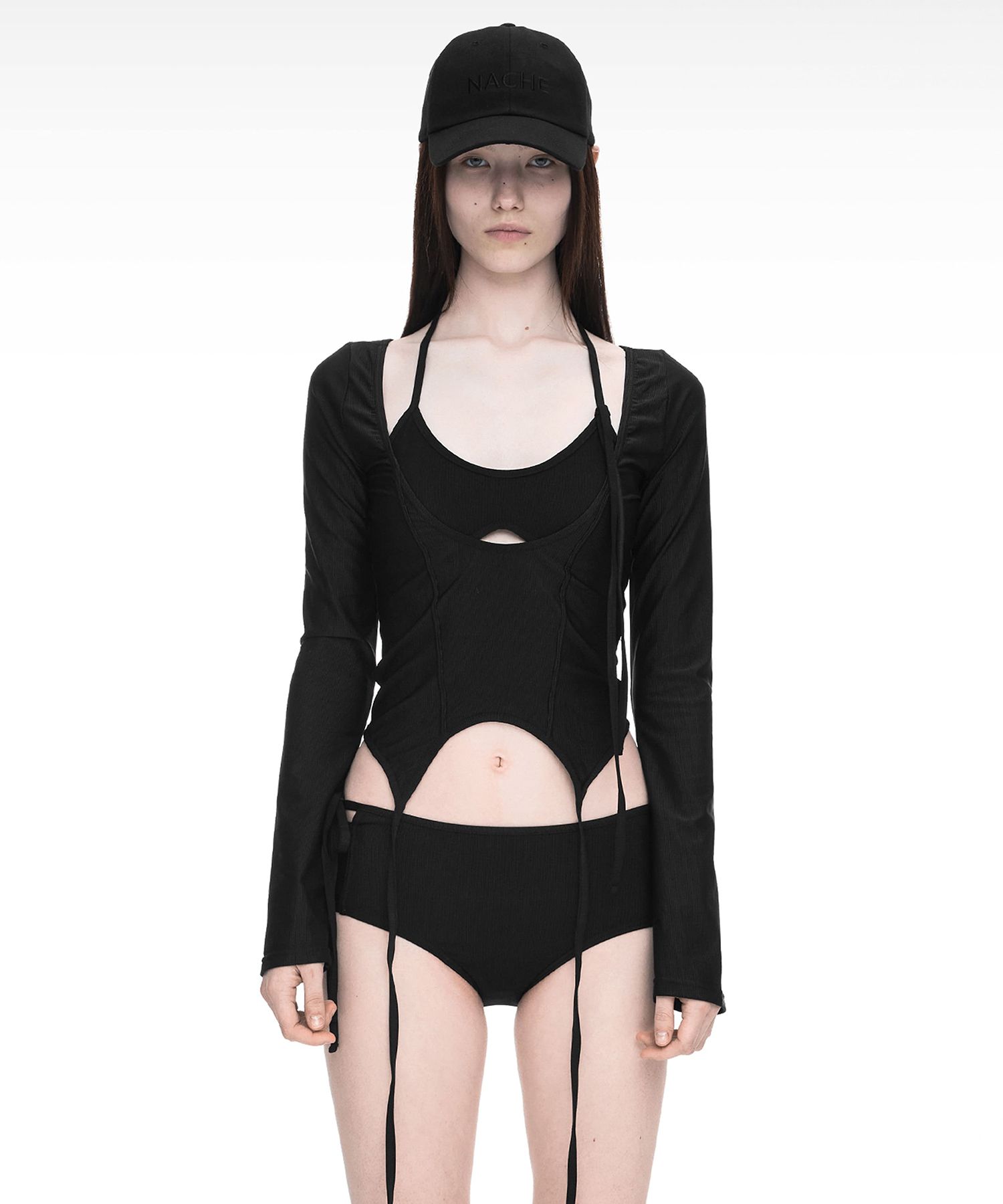 韓国商品/NACHE COSMIC SWIM SUIT MUSINSA公式 | NACHE COSMIC SWIM SUIT (LIGHT GRAY)