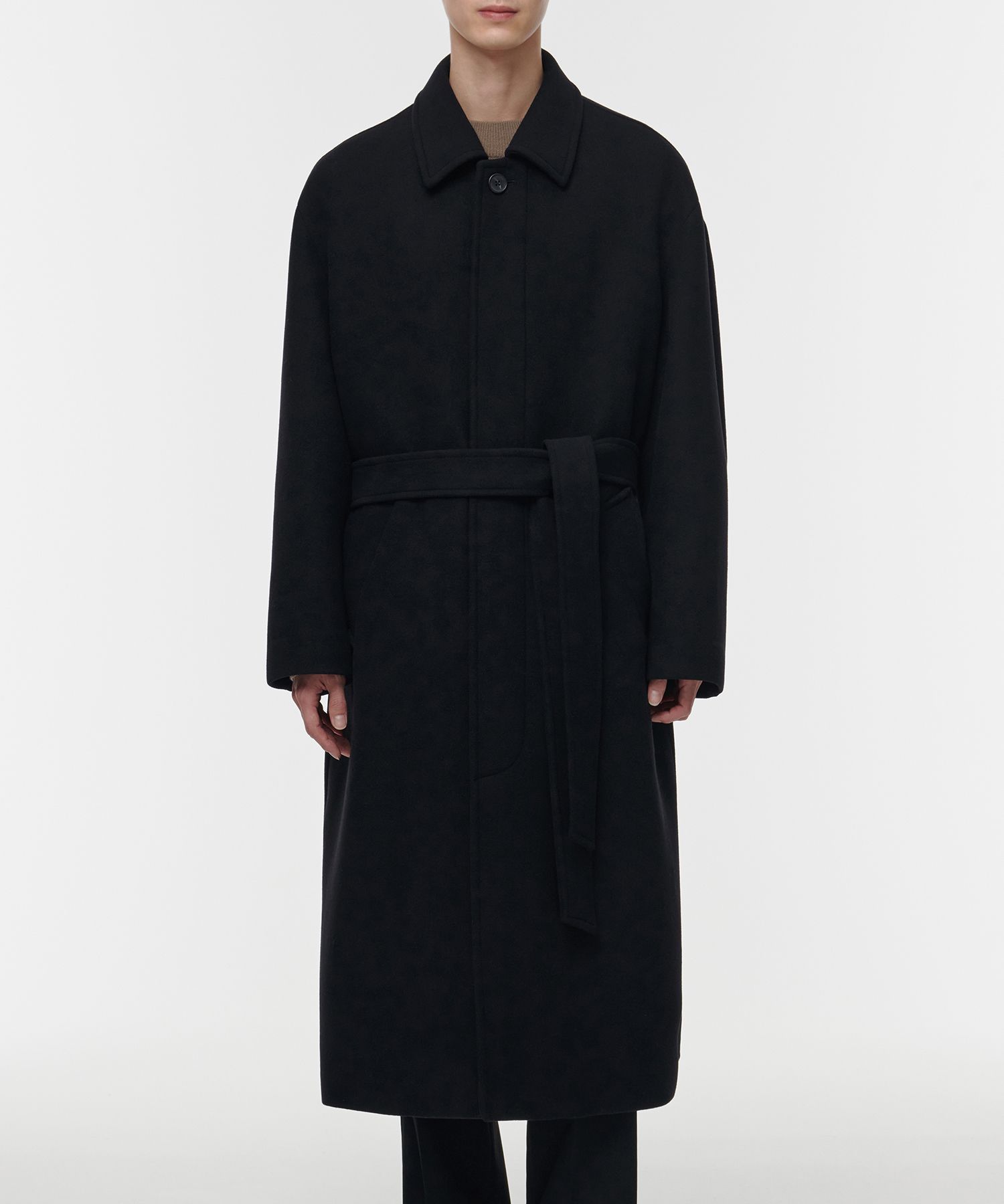 MUSINSA公式 | MUSINSA STANDARD Wool Blend Maxi Balmacan Robe