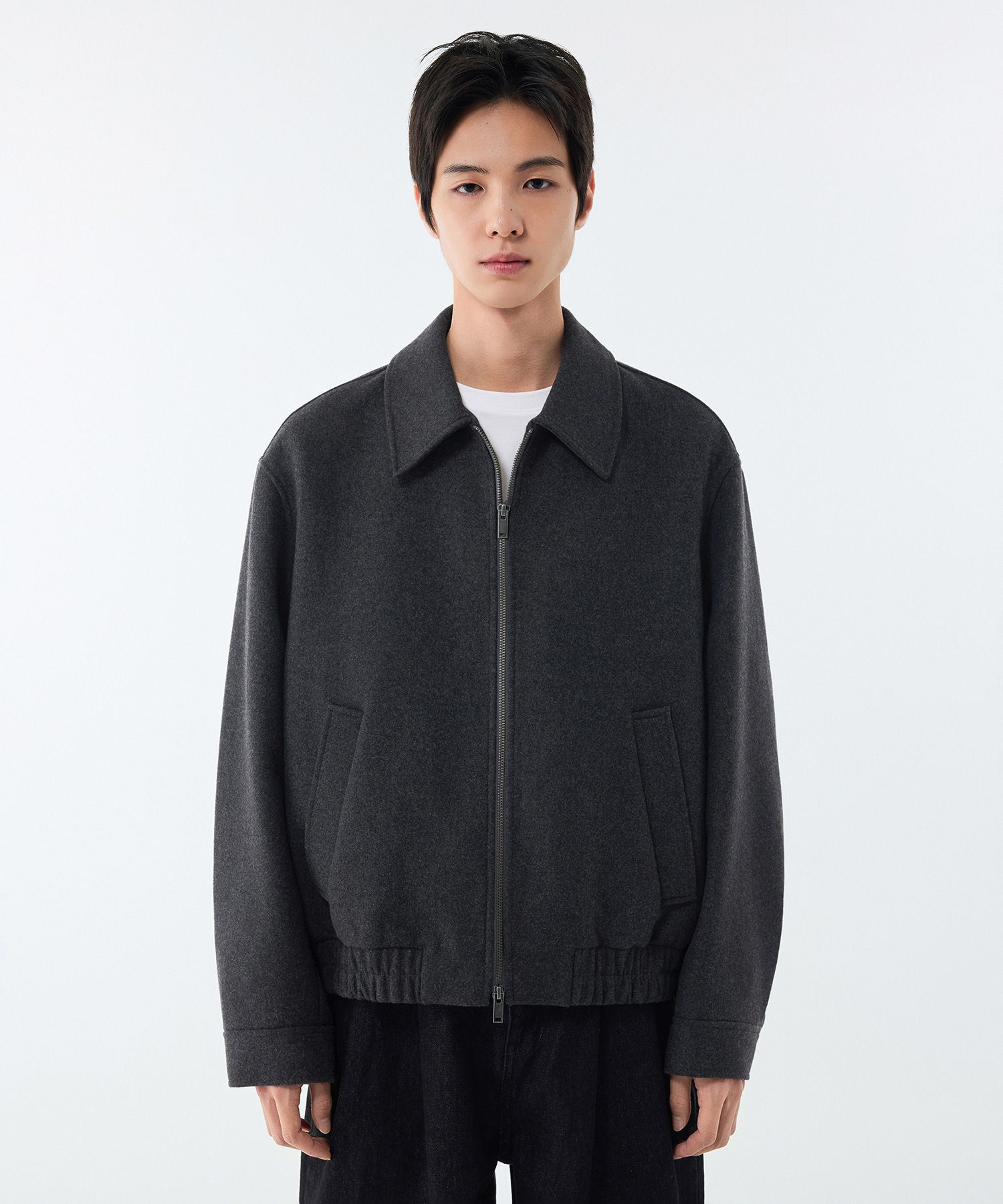 MUSINSA STANDARD ウール ブルゾン MUSINSA公式 | MUSINSA STANDARD Wool blend minimal blouson jacket