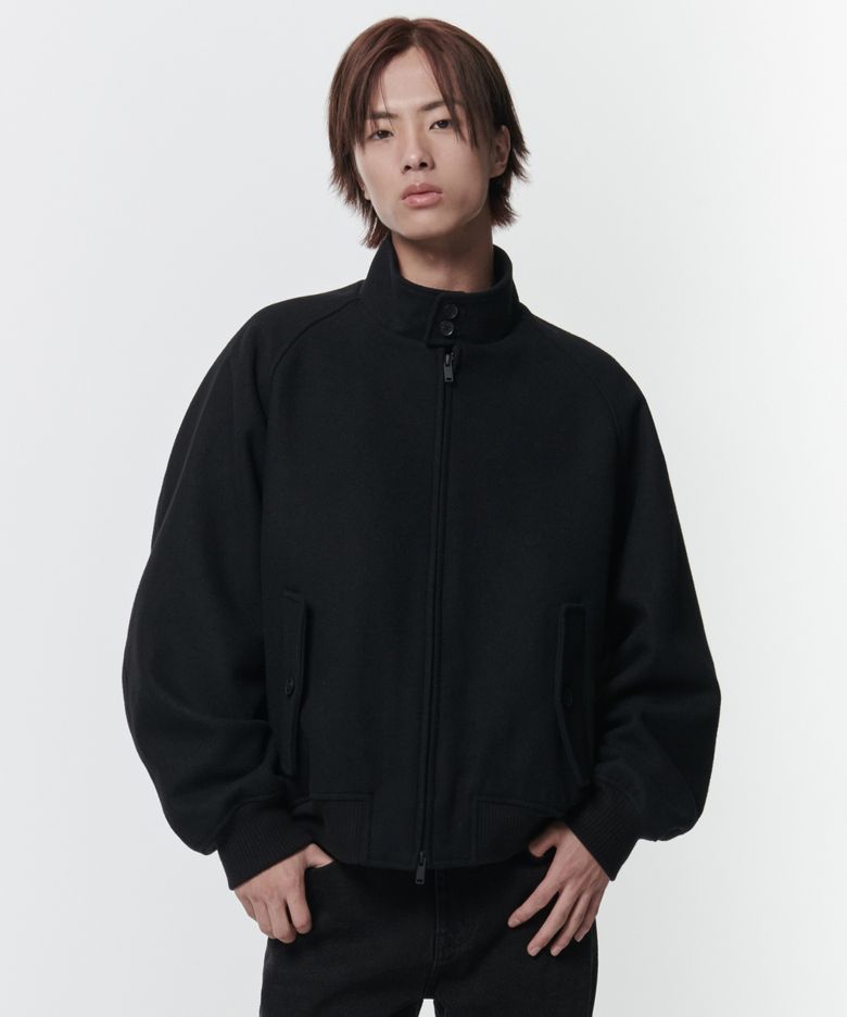 울 블렌드 해링턴 재킷 [블랙]