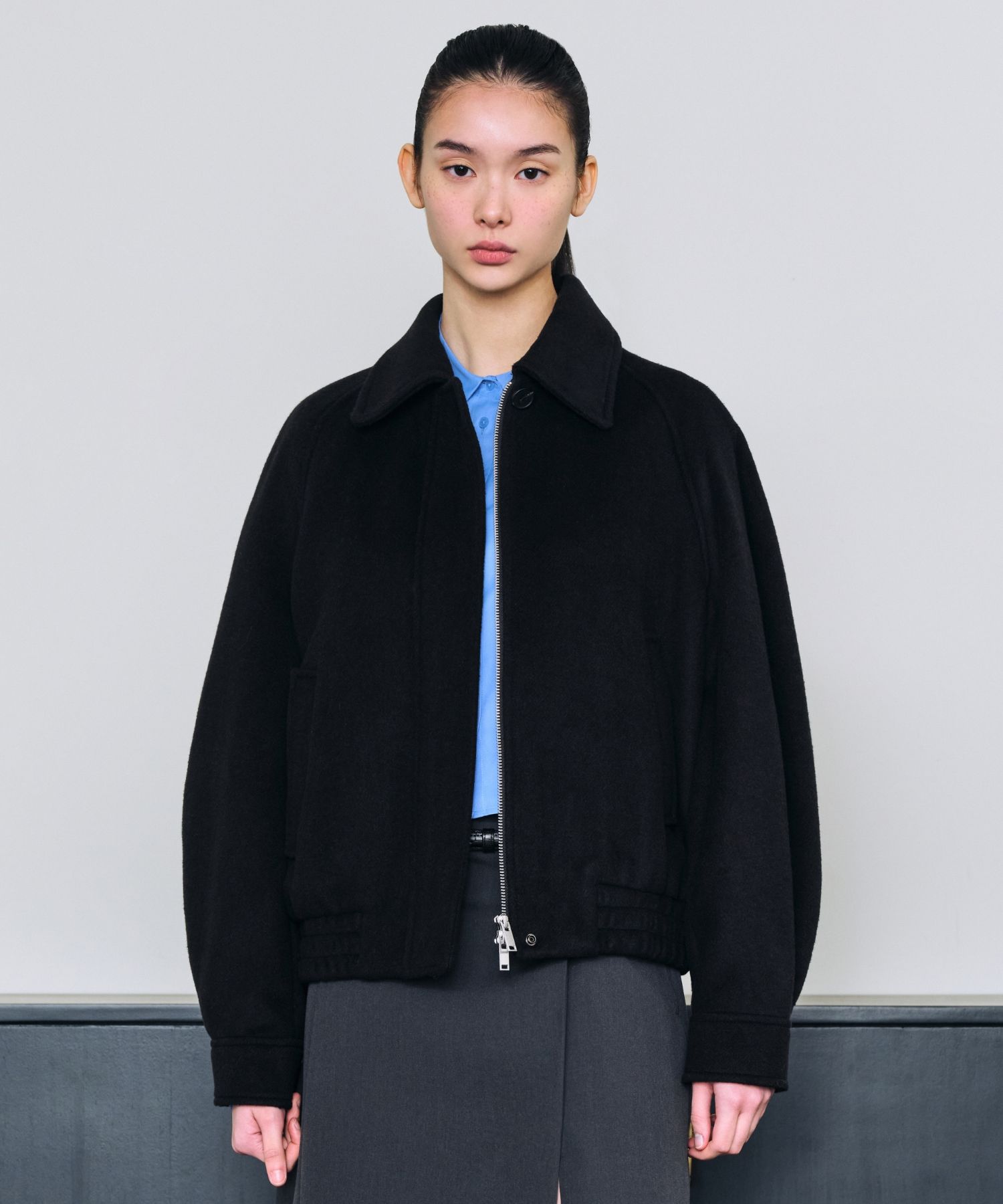 MUSINSA | MUSINSA STANDARD WOMAN Women's Wool Blend Blue Jacket