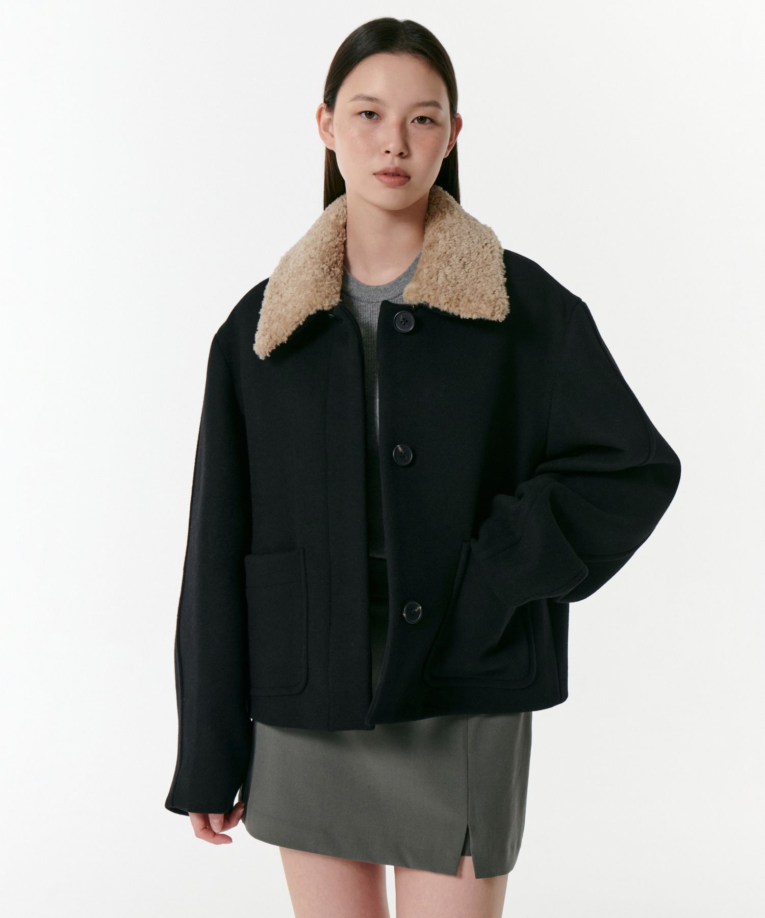 MUSINSA公式 | MUSINSA STANDARD WOMAN Women's Wool Blend Faux