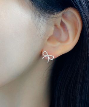 925실버 리본 은귀걸이 올라/ Hola