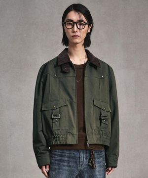 체스터 헌팅 블루종 자켓 카키