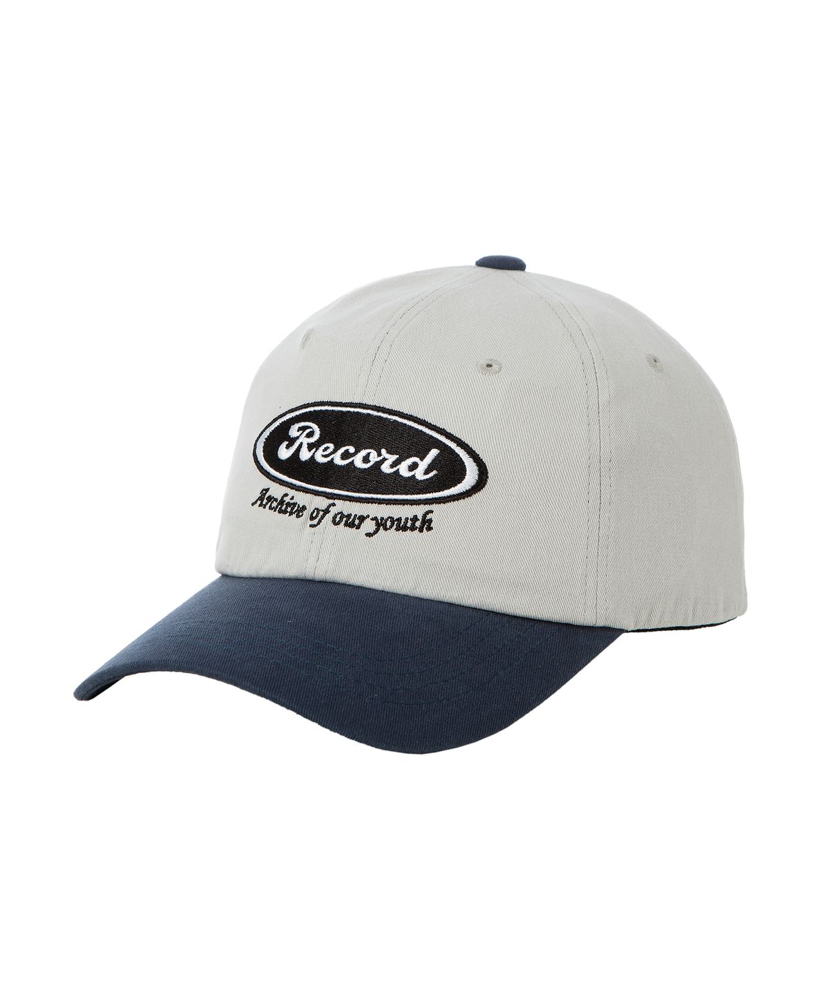 스월브(SWERVE) Record capsule logo  ball cap [gray/navy]