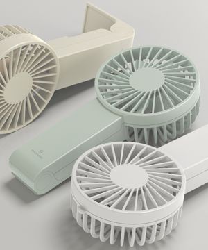 BLDC모터 핸디 손 선풍기 탁상용 접이식 스탠드 거치대