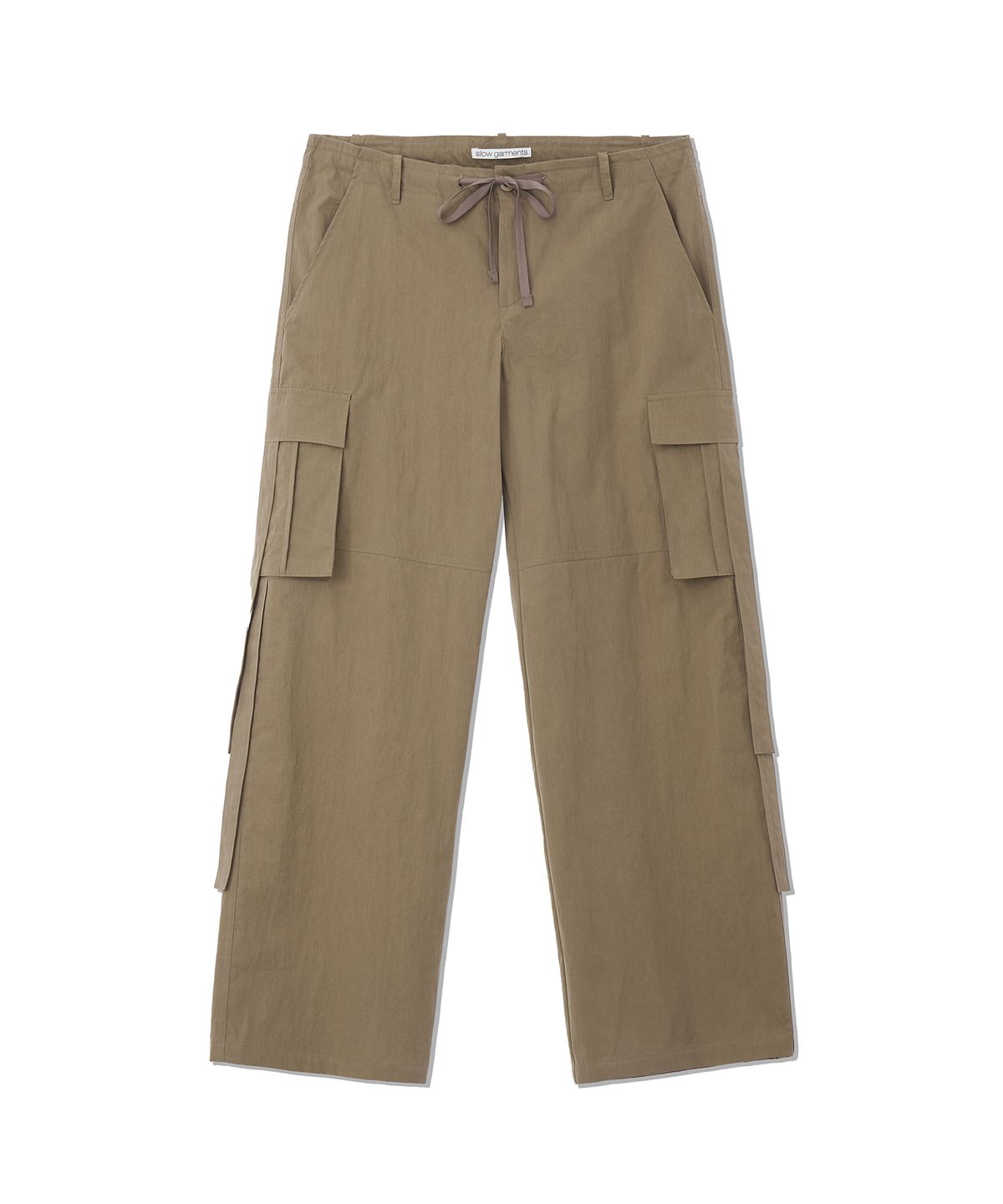 슬로우가먼츠(SLLOW GARMENTS) PARACHUTE CARGO PANTS - KHAKI