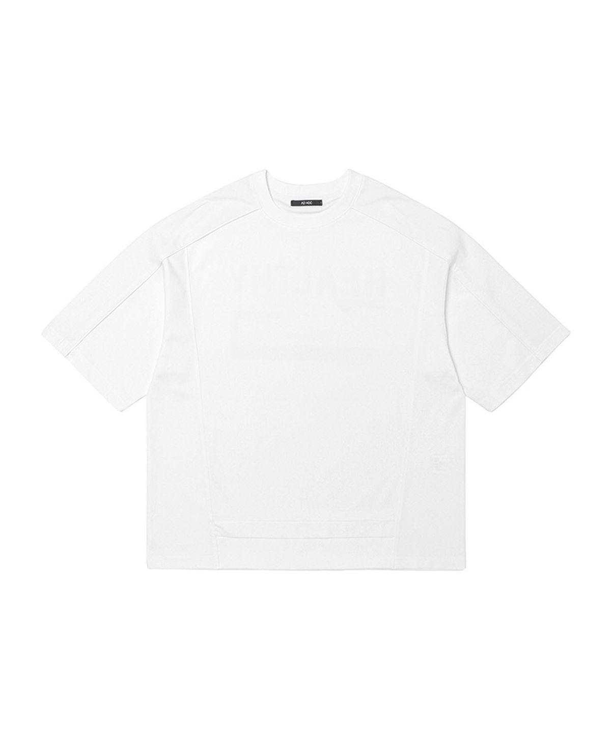 애드호크(ADHOC) 남성 절개라인 화섬 배색 탑 (O-WHITE) (HZ7ST10-33)